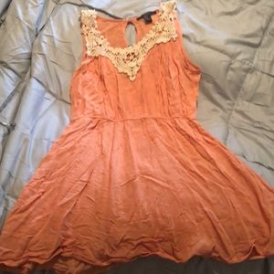 Forever 21 dress, peach with cream colored lace